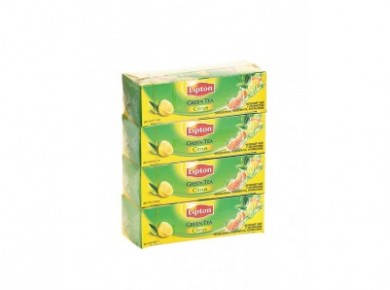 Чай LIPTON лимон зеленый, 25x1,32г, 4 упаковки
