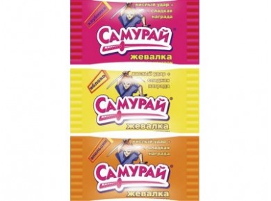 Конфета САМУРАЙ жевательная, 5г, 60 штук
