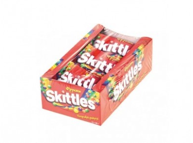 Драже SKITTLES фрукты, 38г, 12 штук