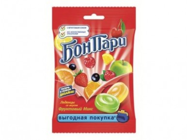 Фруктовые леденцы БОН ПАРИ, 500г, 1 штука
