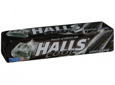 Леденцы HALLS экстра сильный, 33г, 12 штук