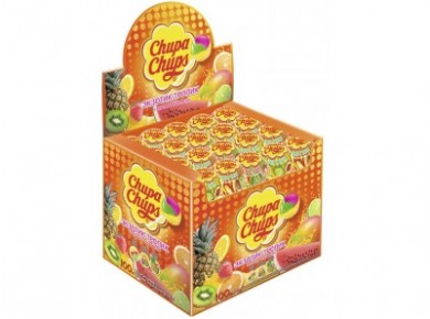 Карамель CHUPA CHUPS Экзотик тропик, 12шт, 100 штук