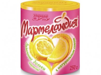 Мармелад МАРМЕЛАНДИЯ Лимонные дольки, 250г, 2 штуки