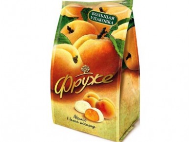Конфеты ФРУЖЕ Абрикос в белом шоколаде, 440 г, 440г, 1 штука