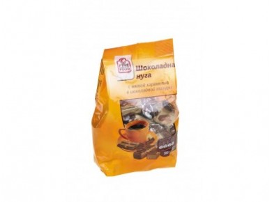 Нуга шоколадная и мягкая Карамель в шоколаде FINE FOOD, 500г, 1 штука