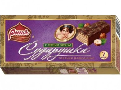 Вафельный торт СУДАРУШКА с лесным орехом, 220г, 1 штука
