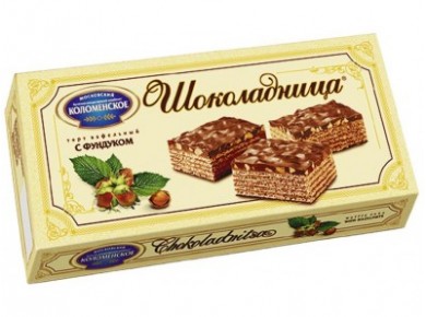 Вафельный торт ШОКОЛАДНИЦА с фундуком, 270г, 1 упаковка