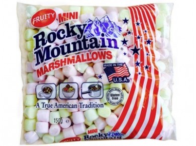 Конфеты жевательные ROCKY MOUNTAIN Marshmallows Fruity mini, 150г, 1 штука