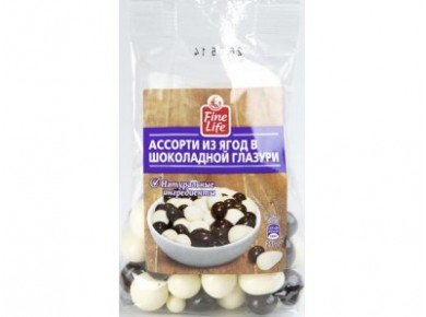 Ассорти FINE LIFE из ягод в шоколадной глазури, 250г, 1 пакет