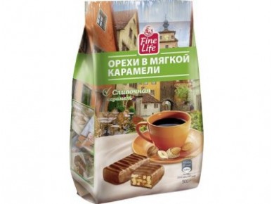 Нуга FINE LIFE карамель в шоколаде, 500г, 1 штука