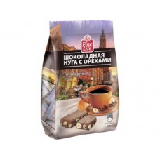 Шоколадная нуга FINE LIFE с орехами, 400г, 1 штука