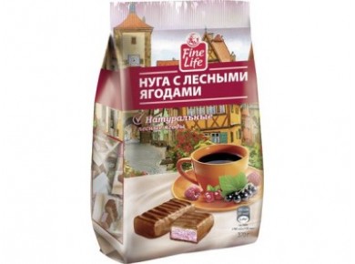 Нуга FINE LIFE с лесными ягодами, 370г, 1 штука