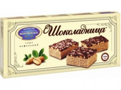 Вафельный торт ШОКОЛАДНИЦА, 270г, 2 штуки