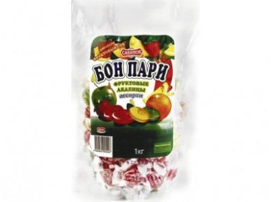 Карамель БОН ПАРИ ассорти, 1000г, 1 штука