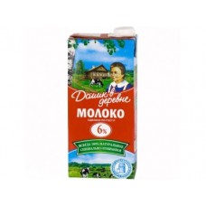 Молоко ДОМИК В ДЕРЕВНЕ  стерилизованное, 6% 950г, 1 штука