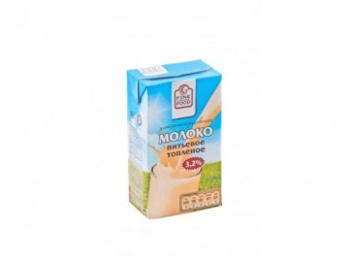 Молоко топленое молоко FINE FOOD стерилизованное, 3,2% 1 кг, 1 штука
