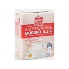 Молоко FINE LIFE стерилизованное 3,2%, 200г, 1 штука