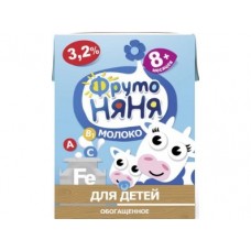 Молоко ФРУТОНЯНЯ стерилизованное обогащенное 3,2%, 200г, 1 штука