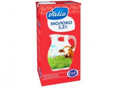 Молоко VALIO стерилизованное 3,2%, 1л, 1 штука