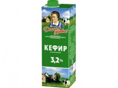 Кефир ДОМИК В ДЕРЕВНЕ 3,2% 1кг, 1 штука