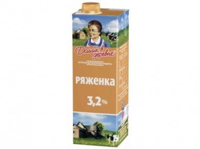 Ряженка ДОМИК В ДЕРЕВНЕ, 3,2% 1 кг, 1 штука