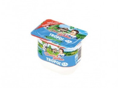 Творог ДОМИК В ДЕРЕВНЕ мягкий, 5,5% 250г, 1 штука