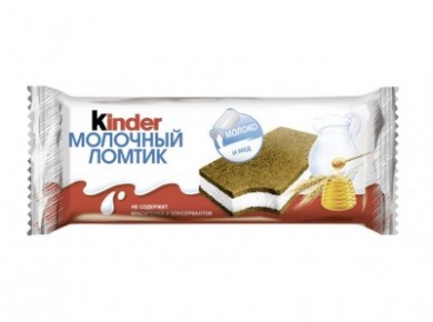 Бисквиты KINDER молочный ломтик, 28г, 1 штука