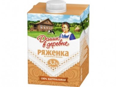 Ряженка ДОМИК В ДЕРЕВНЕ 3,2%, 515 г, 1 штука