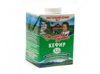 Кефир ДОМИК В ДЕРЕВНЕ, 3,2% 515г, 1 штука