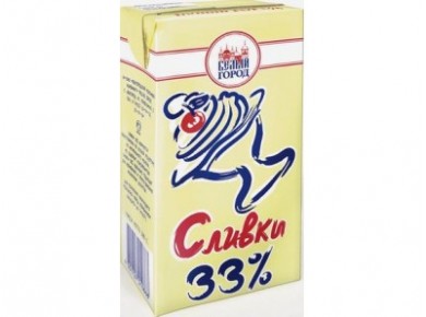 Сливки БЕЛЫЙ ГОРОД стерилизованные 33% 0,5л, 1 штука