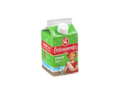 Кефир ОСТАНКИНСКИЙ, 3,2% 500г, 1 штука