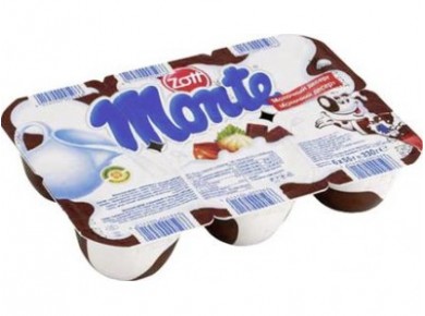Десерт ZOTT MONTE 13,3% шоколадный, 6х55г, 4 штуки