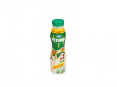 Йогурт АКТИВИА питьевой Злаки, 2,2% 290г, 1 штука
