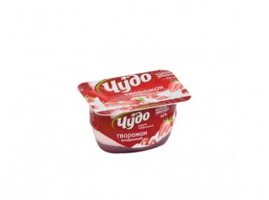 Творожный десерт ЧУДО клубника/земляника, 4% 100г, 1 штука