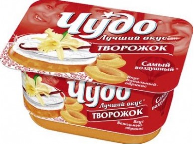 Творожный десерт ЧУДО  вишня/чернослив 4% 100г, 1 штука