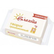 Творог БЛАГОДА традиционный, 200г, 1 штука
