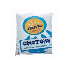 Сметана СНЕДА 15%, 500 г, 1 штука