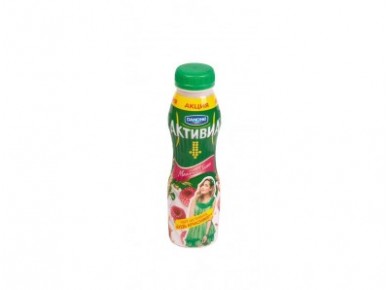 Йогурт АКТИВИА питьевой малина, 2,2%  290г, 1 штука