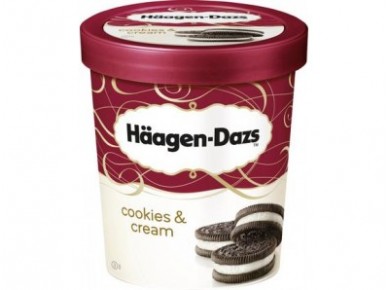 Пломбир HAAGEN-DAZS с кусочками шоколадного печенья 430г, 1 штука