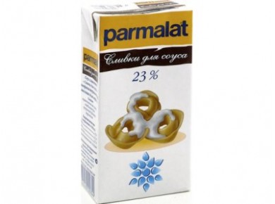 Сливки PARMALAT 23% для соуса, 0,5л, 24 штуки