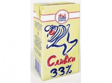 Сливки БЕЛЫЙ ГОРОД 33% для соуса, 0,5л, 24 штуки