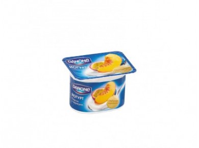 Йогурт DANONE персик/маракуйя, 1.6% 110г, 1 штука