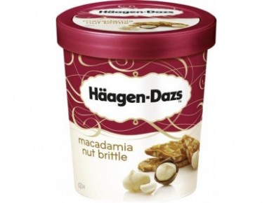 Мороженое HAAGEN-DAZS пломбир с орехом макадамия, 430г, 1 штука