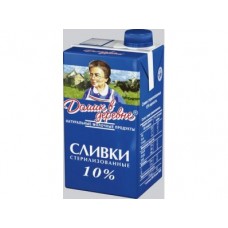Сливки ДОМИК В ДЕРЕВНЕ 10%, 480г, 1 штука