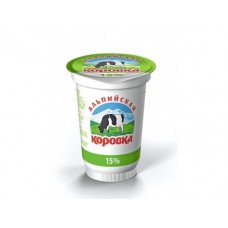 Сметанный продукт АЛЬПИЙСКАЯ КОРОВКА,  15% 400г, 1 штука