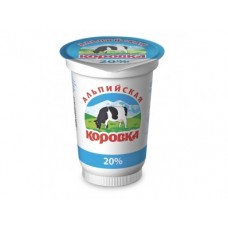 Сметанный продукт АЛЬПИЙСКАЯ КОРОВКА, 20% 500г, 1 штука