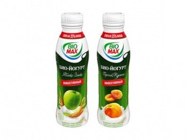 Питьевой йогурт BIO MAX Натуральный, 300г, 15 штук