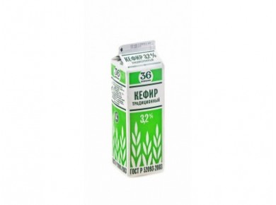 Кефир 36 копеек 3,2%, 1л, 1 штука