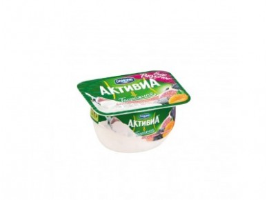 Йогурт АКТИВИА творожная Черника-курага-инжир, 130г, 1 штука
