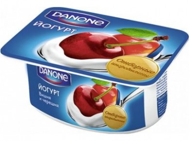 Йогурт DANONE вишня/черешня 1,6% 110г, 1 штука